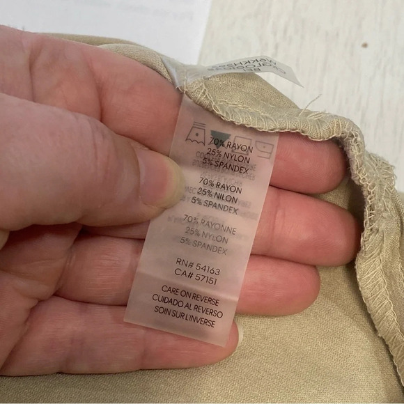 Calvin Klein ankle taper trouser pants cream women’s 20? - Picture 6 of 8